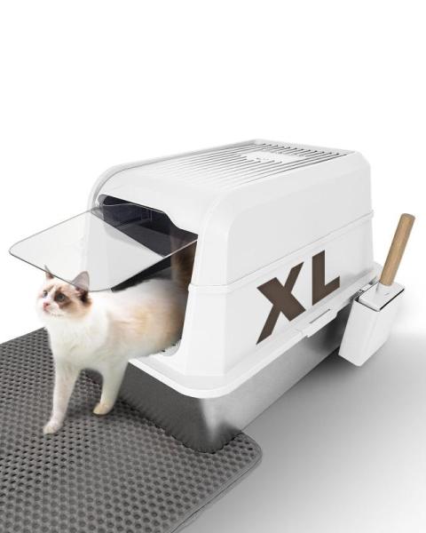 Pets - Heated Cat Bed Indoor w/ 12V Electric Heating Pad, Texsens 3-in-1 Cat Scratcher Art Frame - MSRP $1,998