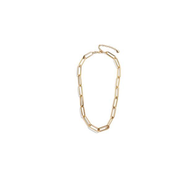 Jewelry - Baublebar Hera Large-Link Collar Necklace, Luv Aj Chain Link Huggies Gold, COACH - Original MSRP $1,689
