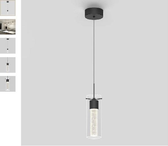 Lighting - Essence 8.5-Watt 1-Light Bubble Integrated LED Pendant Light, Feit Electric 3926052 BULBS - MSRP $1,464