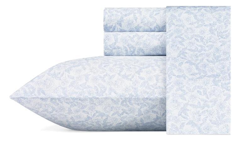 Home - Laura Ashley - King Sheet Set, LazBlinds No Tools No Drill Cordless Bamboo Roman Shades - MSRP $2,472