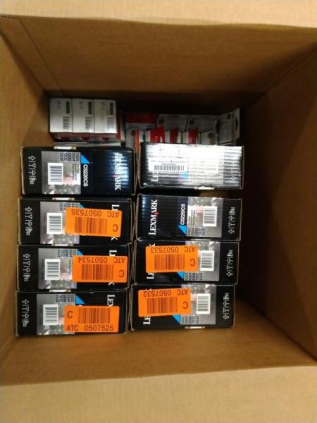 Shelf Pulls Ink Cartridges & Toners - Lexmark & Canon - MSRP $2,425