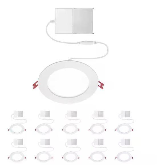 Pallet of Commercial Electric Value Series 6in LED Slim Canless Lights, White 10pks - Est Retail $4,535