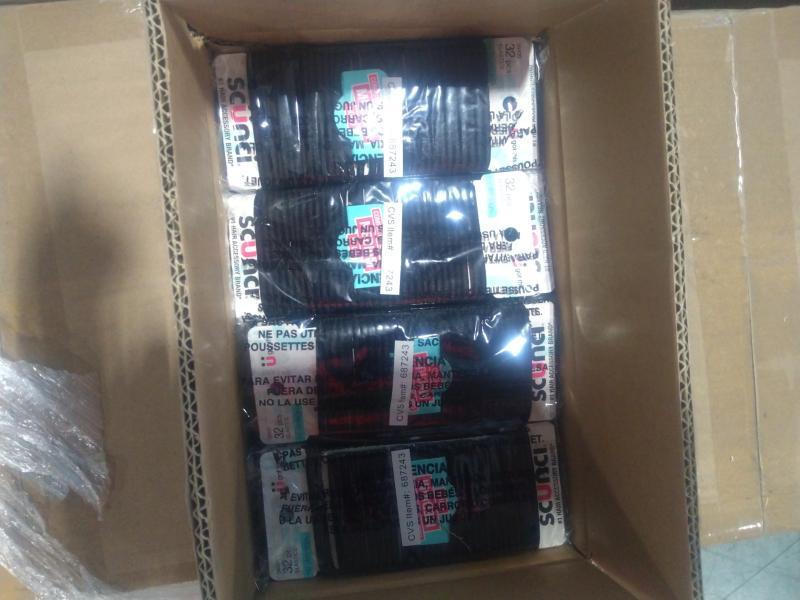 Pallet of Scunci Black Hair Elastics - MSRP $15,808