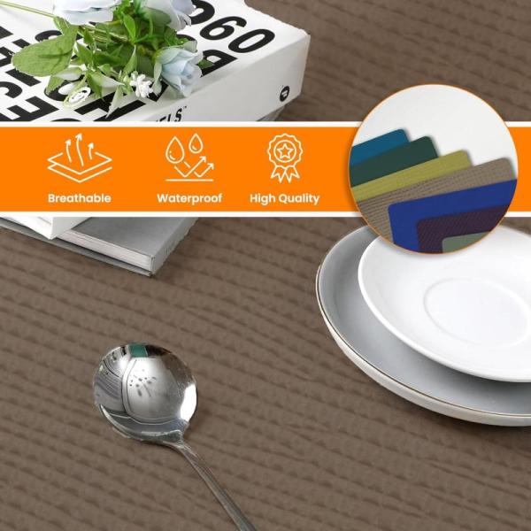 Majestic Giftware PVC Faux Leather Rectangle Tablecloths - MSRP $147