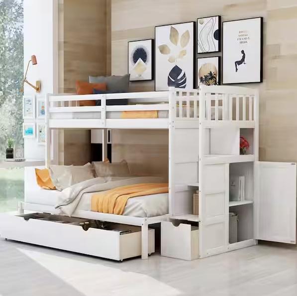 Home Decor - Polibi Twin over Full/Twin Bunk Bed, BYBLIGHT, Meyer&Cross, FUFU&GAGA, Dream On Me - Est Retail $2,226