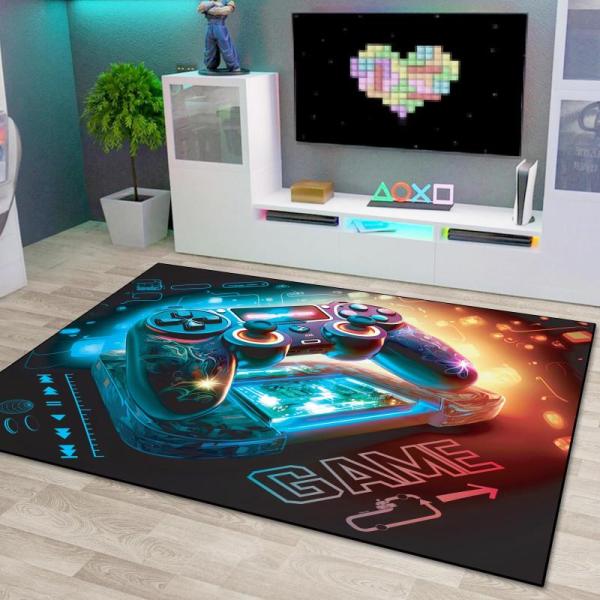 Furniture - Lacut Game Area Rug Teen, Joavwn Gaming Area Rug, Flexwin Boho Rugs, FlyDOIT 5x8Ft Tie-Dyed - MSRP $2,529