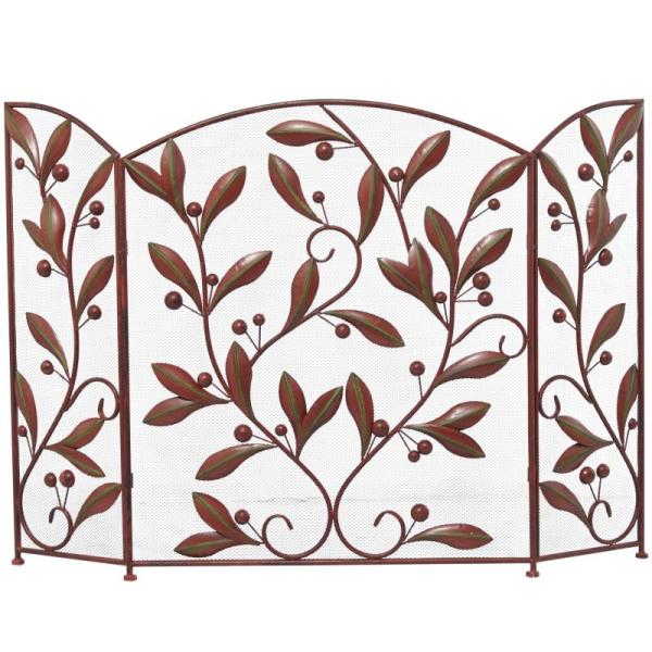 Deco 79 Metal Foldable Mesh Netting 3 Panel Fireplace - MSRP $106
