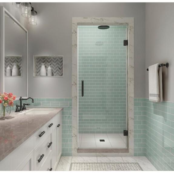 Aston Kinkade XL 80" High X 36" Wide Hinged Frameless Shower Door - MSRP $790
