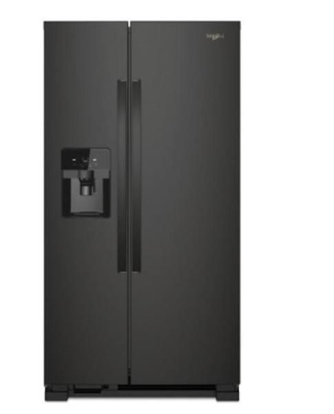 Whirlpool 25 cu. ft. Side-By-Side Full Refrigerator in Black - MSRP $1,700