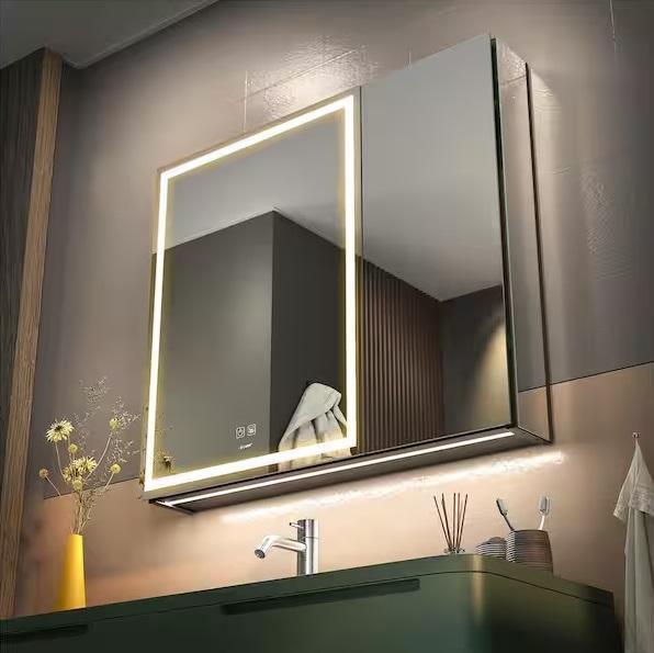 Plumbing - LED Lighted Medicine Cabinet w/Mirror, AKDY, Sarlai, LORDEAR, Eridanus, Gatco, Zenna Home -Est Retail $2,173
