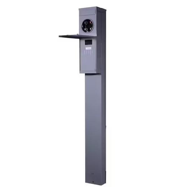 Midwest Electric Products 200 Amp 4-Space 4-Circuit Outdoor Ring-Type Meter Socket Pedestals - Est Retail $5,034