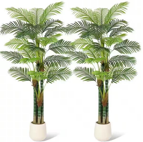 Home Decor - Artificial Triple Golden Cane Palm Trees, BOSS, BYBLIGHT, TRIBESIGNS WAY TO ORIGIN - Est Retail $1,044