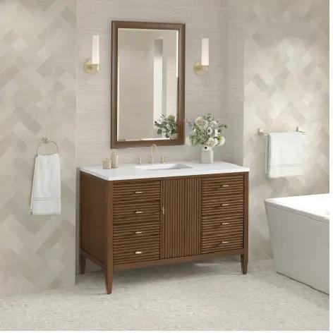 James Martin Vanities 485-V48-WLT-3WZ Vanity Set - MSRP $2,990