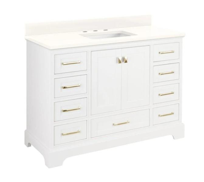Signature Hardware Quen Single Basin Vanity - MSRP $2,059