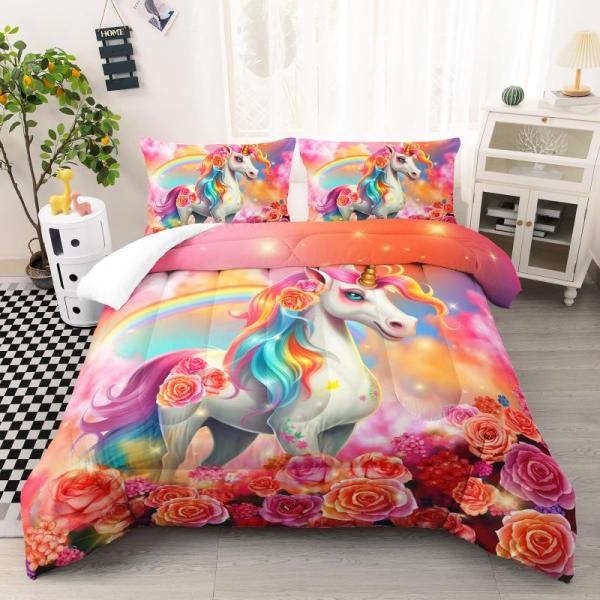 Home - Ntlfup Unicorn Bedding, ckpsms Needle Plate FIT, UnionKK Embroidered Throw Pillow Cover - MSRP $17,682