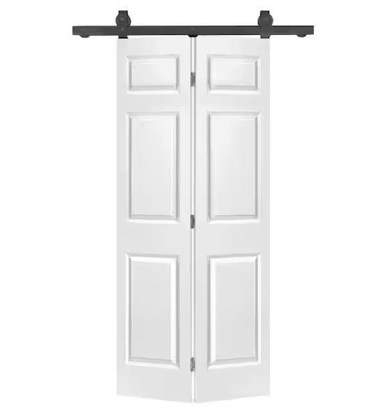 Doors & Windows - CALHOME Composite Bi-Fold Barn Door w/Sliding Hardware, Andersen, eightdoors - Est Retail $2,417