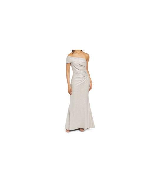 Apparel - Eliza J One Shoulder Long Dress, Asymmetric-Neck Side-Pleat Scuba Gown, Bow Bodice Gown -Original MSRP $2,292