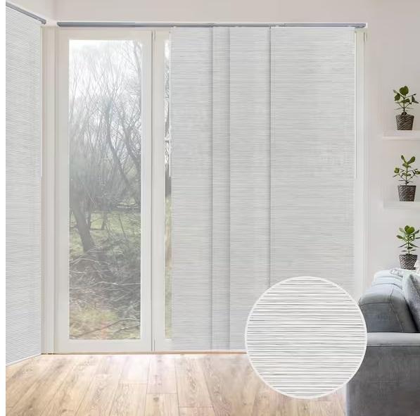 Window Decor - Chicology Movie Night Cut-to-Size Blackout Adjustable Sliding Panel Blinds & More - Est Retail $7,345