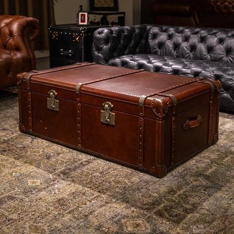 TRUCKLOAD - Furniture - Faux Leather Box Coffee Table, Orchid Console Table, Fifine Club Recliner - MSRP $67,512