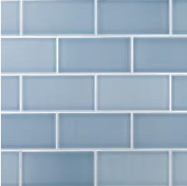 Pallet of Ivy Hill Tile Magnitude Blue 4inx8inx7.5mm Polished Ceramic Subway Wall Tiles - Est Retail $972