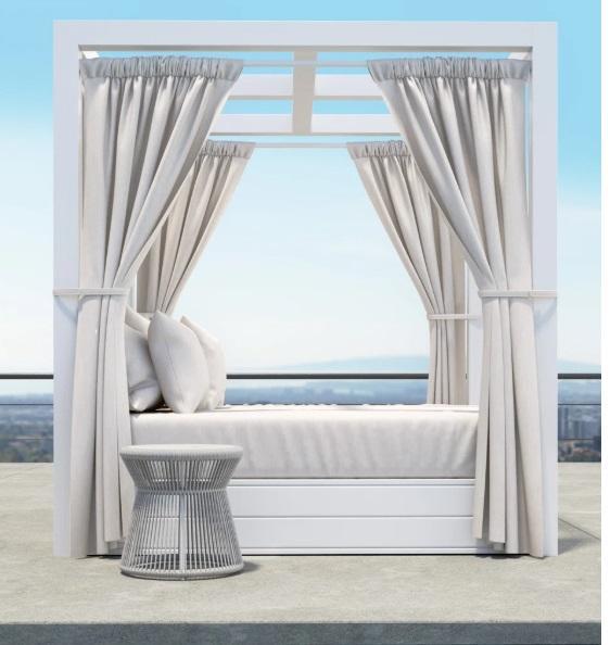 Truckload - Furniture - Newport 75" Wide Outdoor Rectangle Patio Daybed, Hooke Solid Wood TV Stand 88" - MSRP $72,471