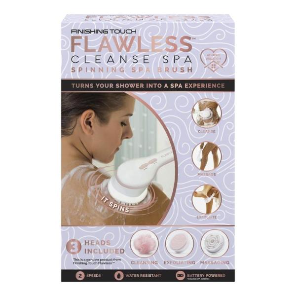 Finishing Touch Flawless Cleanse Spa, Electric Body Brush- with 3 Mult