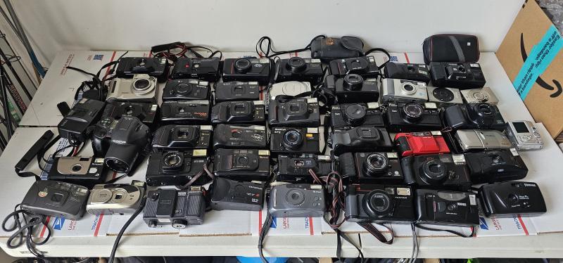 (Lot of 50) Film Cameras Including Canon, Nikon, Pentax, Minolta