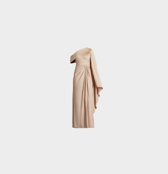 Apparel - Tadashi Shoki Ember Cape Sleeve Gown, Rag & Bone The Slub Tee - Original MSRP $1,727