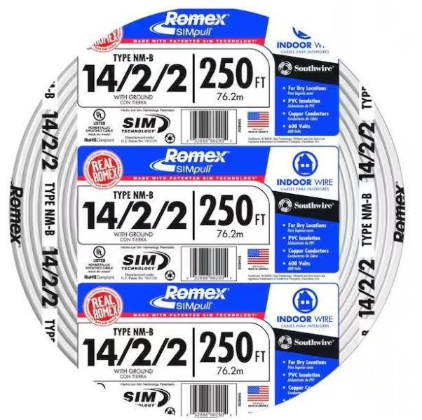 Lighting & Electrical - Southwire, HDC, RIDGID, Artika, Commercial Electric, Hampton Bay - Est Retail $4,270