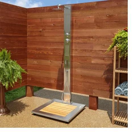 Signature Hardware 413240 Thermostatic Outdoor Shower Panel - MSRP $769