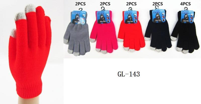 New Wholesale Lot, 72 Pairs of Adult Magic Gloves, Assorted Colors