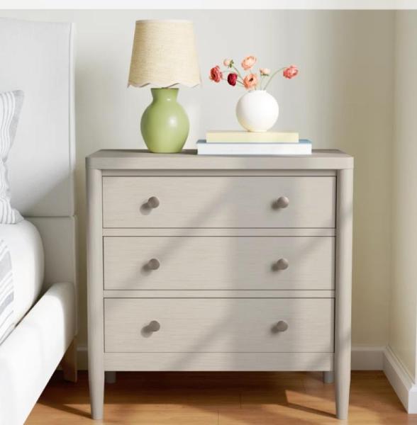 Housewares - Shannen 3-Drawer Nightstand, Michala Upholstered Loveseat, Vickrey Drop Leaf Accent Table - MSRP $2,035