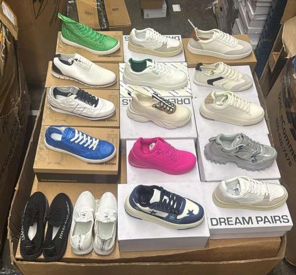 Bulk Lot of 200 Mixed Brand Sneakers Men's & Women's