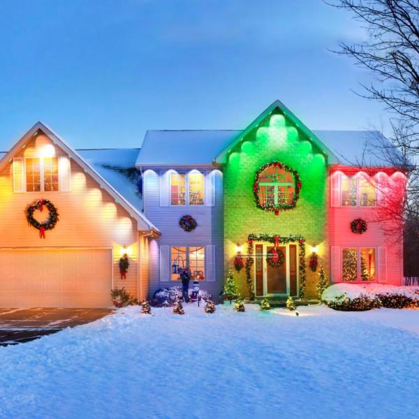 Home Improvement - FVTLED 50FT Permanent Outdoor Lights, Dawn Platinum Plus Powerwash Spray - MSRP $1,770