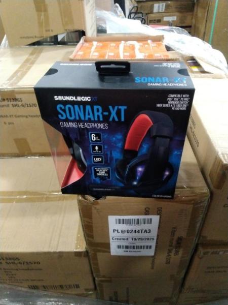 Electronics - SoundLogic XT Sonar-XT Gaming Headphones, Universal Map Large Print Word-Find Puzzle Book - MSRP $3,883