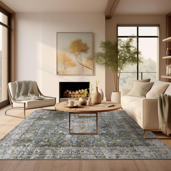Furniture - SERISSA Washable Runner Rug Soft Non Slip, Ashler Boho Area Rug Vintage, FIEATES Bean Bag   - MSRP $2,248
