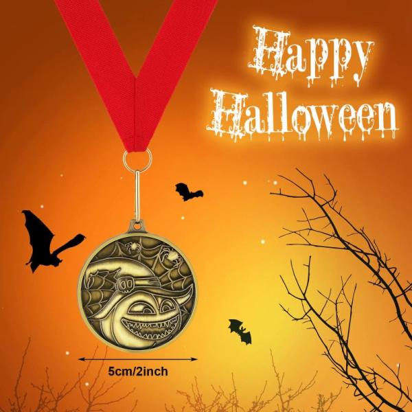 Sports - Inbagi 20 Pcs Halloween Medals Costume Contest Trophy Awards 2'' Pumpkin Ghost Skeleton  - MSRP $1,118