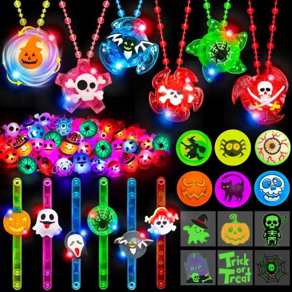 Toys- 100PCS Halloween Party Favors for Kids Glow in The Dark, IBQ Kids Costume Set for Cheerleader Nova  - MSRP $2,494