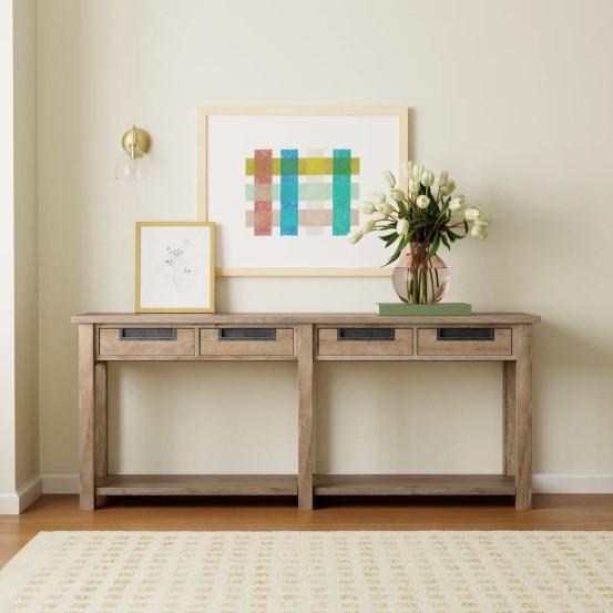 Furniture - Alex Wood Console Table, Ebern Designs Sofa, Fionnlagh Standard Bed - MSRP $3,457