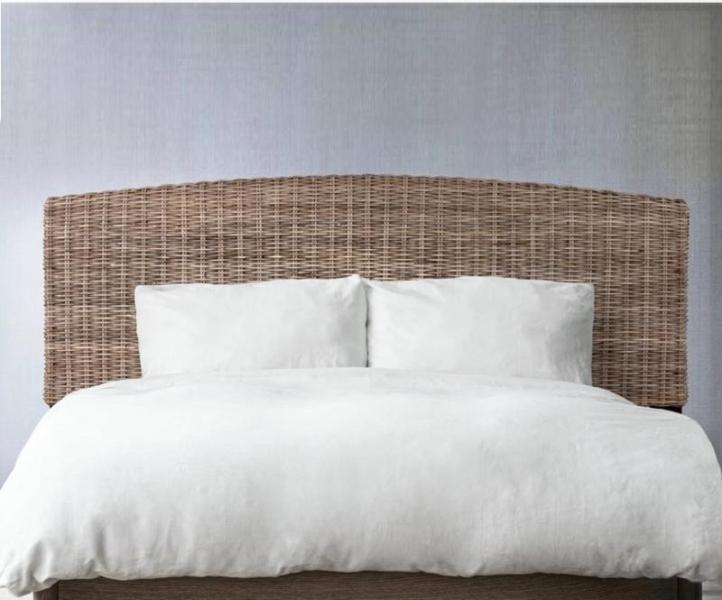 Furniture - Beachcrest Home Carlino Rattan Panel Headboard, 17 Stories Schick 4-Person Dining Set - MSRP $1,838