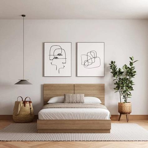 Furniture - Latitude Run Jodeen Platform Bed, Loon Peak Girace Simple Executive Computer Desk - MSRP $2,448