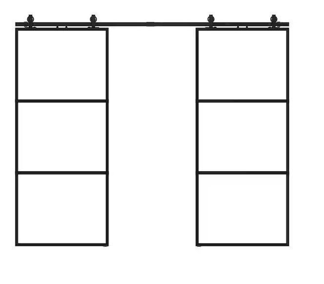 Doors & Windows - SOCBAZZAR Frame Double Sliding Barn Doors, WINSOON, Hampton Bay, Ply Gem - Est Retail $1,441