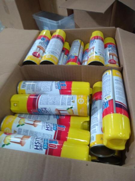 Home - Brillo Basics Oxy Blast Stain Removers, Brillo Basics Lemon Furniture Polishes - MSRP $1,285