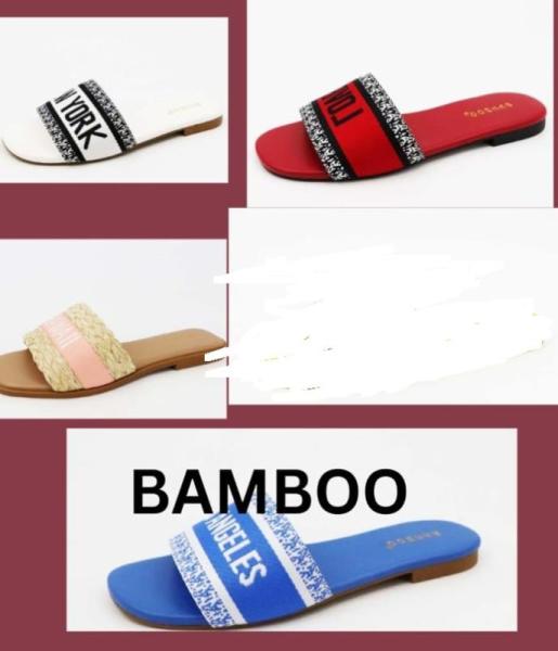 NEW 72 Pairs Very Fashion Bamboo Sandals 4 Colors 5.5-10 MSRP $1900