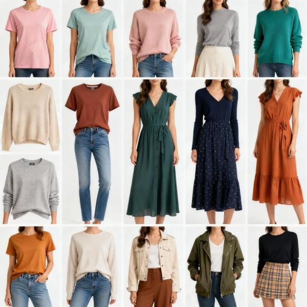 Bulk Lot of 1000 Women's Mixed Apparel Clothing