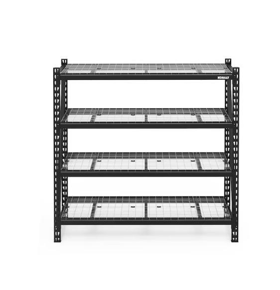 Kobalt Bolted 4-Tier HD Black Metal Utility Shelving Units, Wire Shelves 84inWx24inD - MSRP $3,237