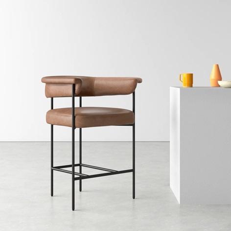 TRUCKLOAD - Furniture - Lyssa Leather Bar Stool, Bennett Leather Barrel Chair, Colchester Counter Chair - MSRP $63,405