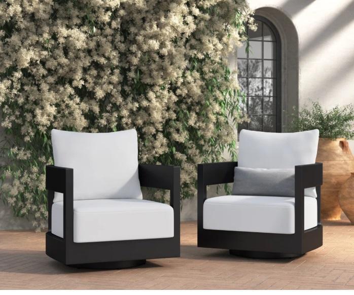 Truckload - Housewares- Everlee Metal Outdoor Swivel Chair, Jasmine Cloud Grey L-Shaped Corner Sectionals -MSRP $68,333
