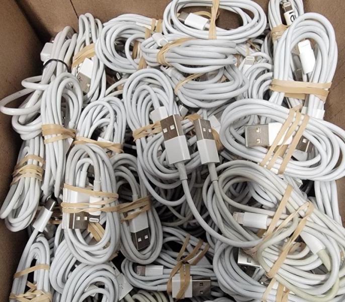 250 Mixed Original Cables By Apple, LG, Samsung & More