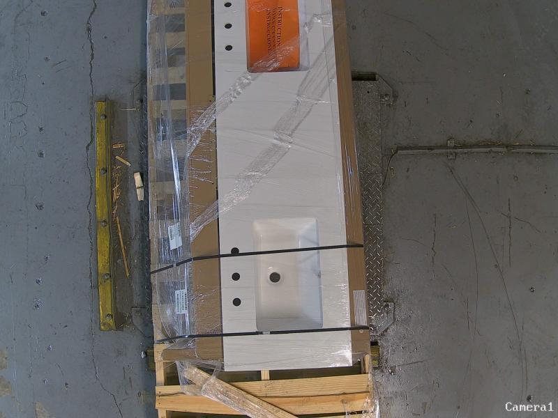 Allen+Roth Cantrell 72in Clear Oak Undermount Double Sink Bathroom Vanity w/White Engineered Stone Top - MSRP $3,499